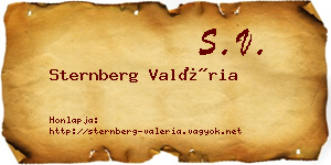 Sternberg Valéria névjegykártya